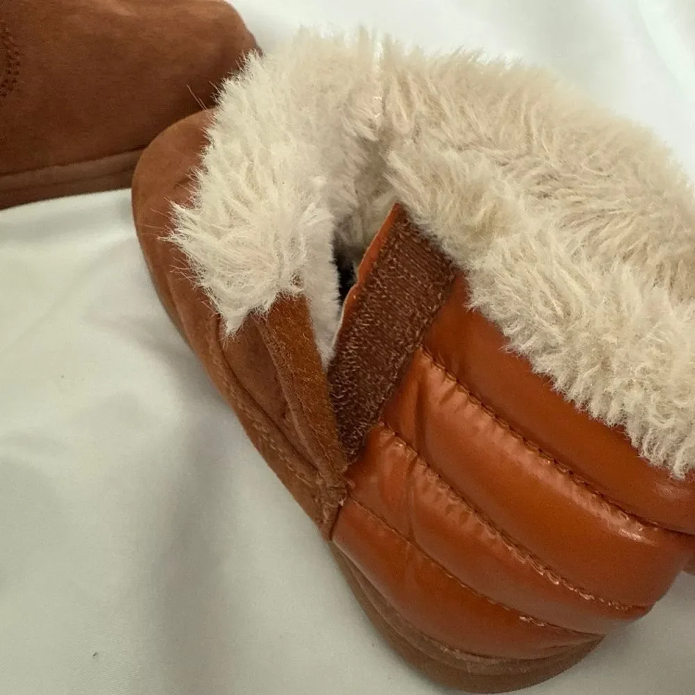 OshKosh B'gosh Cleopatra Tan Faux Fur Toddler Boots Size 8